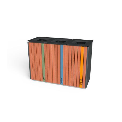 Multi Rcycle Bin (Wooden)