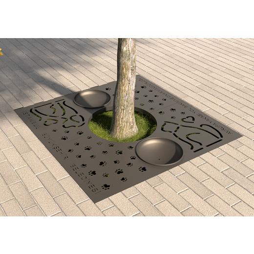 Tree Grate with Food Container